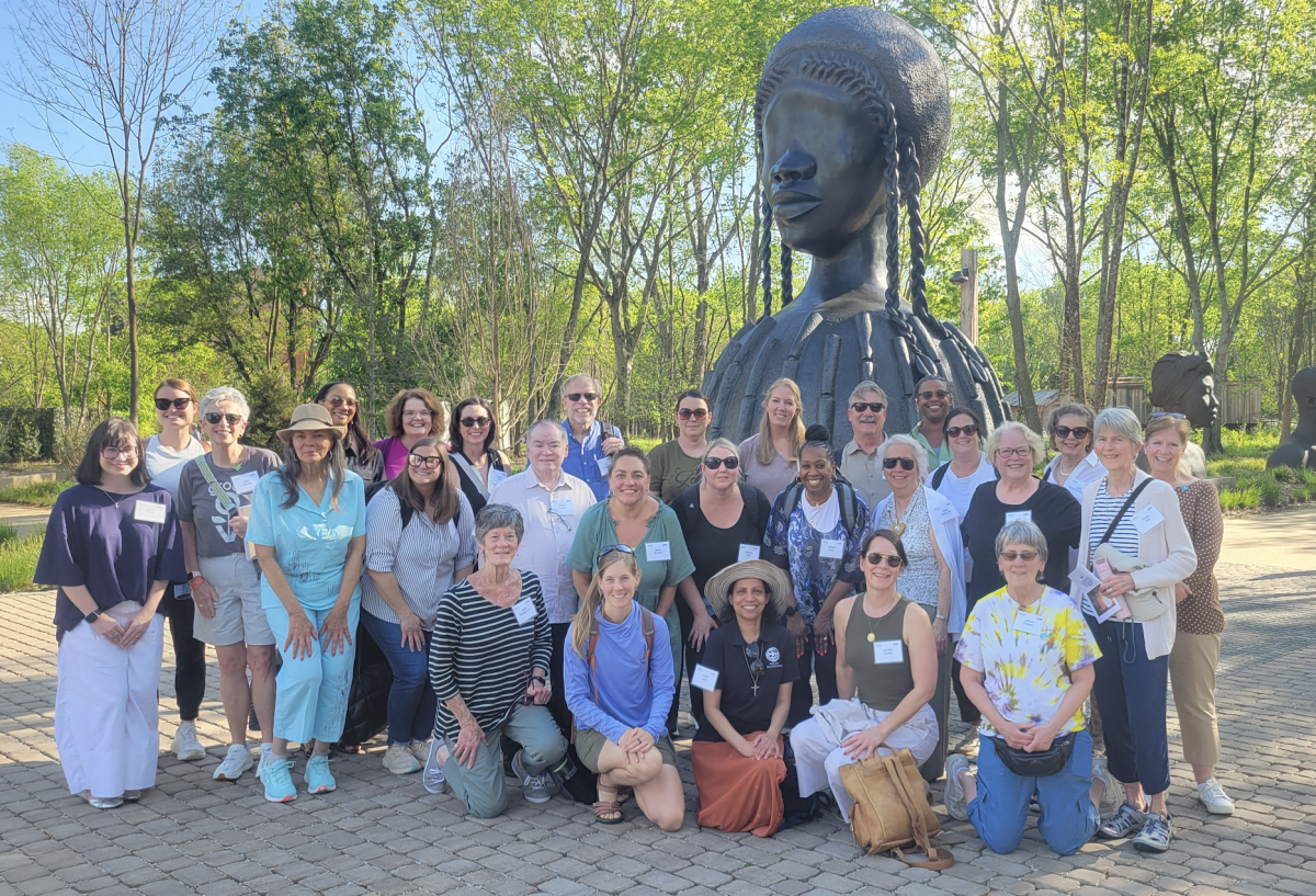 The group gathered at the Freedom Monument Sculpture Park in Montgomery, Alabama
